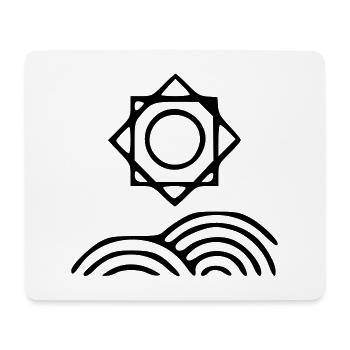 Plant drawing nature sketch black - Mouse Pad (horizontal) - white - Front