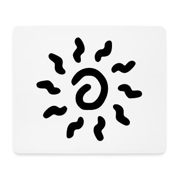 Sonne Zeichnung Natur Skizze schwarz - Mousepad (Querformat) - Weiß - Vorne