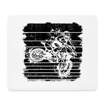 Retro Graphic Dirt Biker Motorcycle Enduro Motocro - Mousepad (Querformat) - Weiß - Vorne