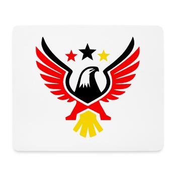 Bundesadler Dreifarbig Deutschland Wappen Vektor - Mousepad (Querformat) - Weiß - Vorne