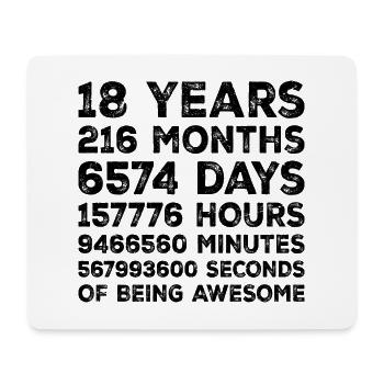 18th Birthday Party Funny For 18 Years Old - Tapis de souris (format paysage) - blanc - Devant