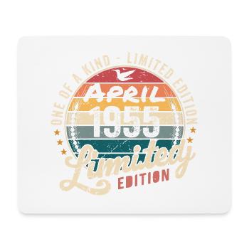 April 1955 Vintage Birthday April 1955 - Mouse Pad (horizontal) - white - Front