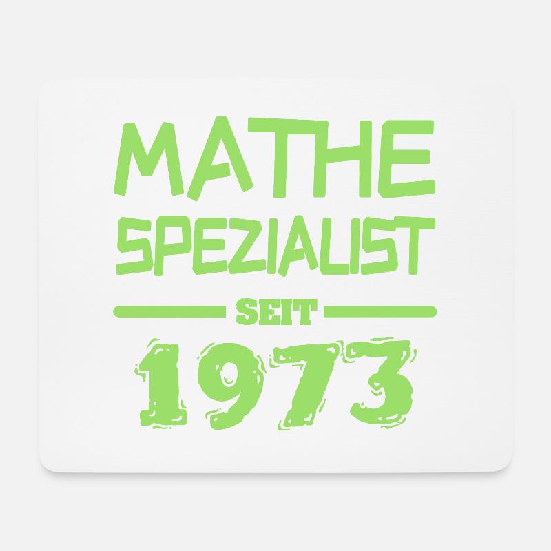 Mathe 1973 - Mousepad (Querformat) - Weiß