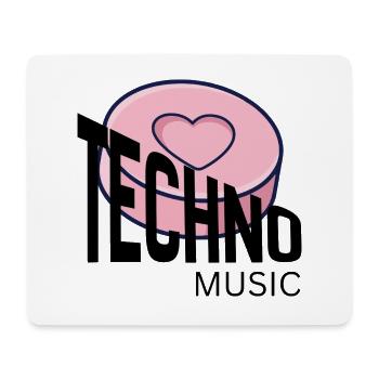 Love Donut Pop Typography - Mouse Pad (horizontal) - white - Front