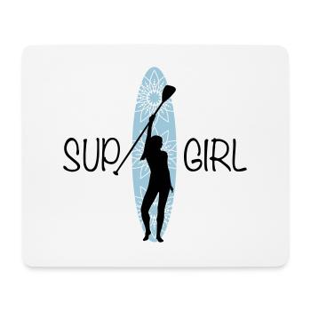 SUP Girl Stand Up Paddling - Mousepad (Querformat) - Weiß - Vorne