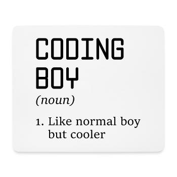 Coding Boy Definition Noun Software Developer Prog - Mousepad (Querformat) - Weiß - Vorne