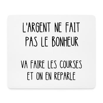 l'argent ne fait pas le bonheur - Tapis de souris (format paysage) - blanc - Devant