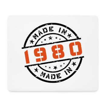 Année de naissance Anniversaire Né en - Fabriqué en 1980 - Tapis de souris (format paysage) - blanc - Devant