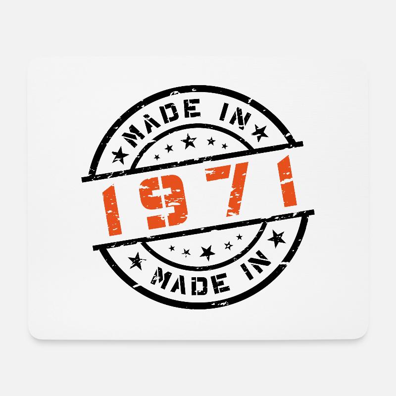 Geburtsjahr Geburtstag Born In - Made in 1971 - Mousepad (Querformat) - Weiß