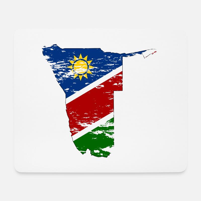 Namibia Landkarte used - Mousepad (Querformat) - Weiß