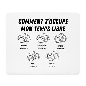 comment j'occupe mon temps libre - Tapis de souris (format paysage) - blanc - Devant