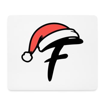 Lettre F Noël - Tapis de souris (format paysage) - blanc - Devant