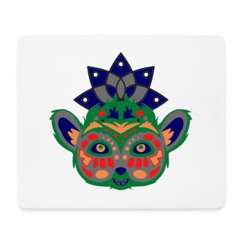 Bunter Lemur - Mousepad (Querformat) - Weiß - Vorne