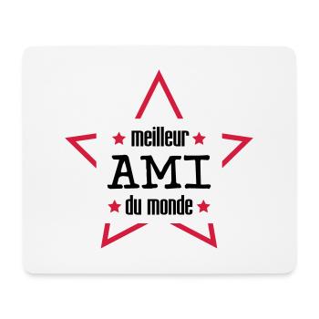 Meilleur Ami du Monde - Tapis de souris (format paysage) - blanc - Devant