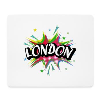 London England UK City Pop Art Comic Art - Mouse Pad (horizontal) - white - Front