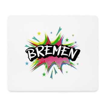 Bremen Germany City Pop Art Comic Art - Mouse Pad (horizontal) - white - Front