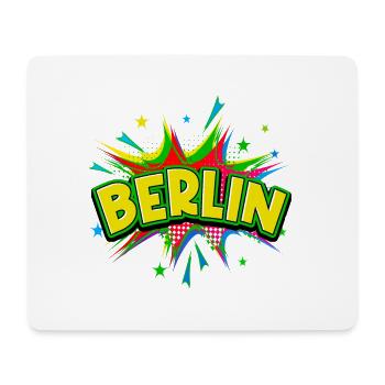 Berlin Allemagne Ville Pop Art Comic Art - Tapis de souris (format paysage) - blanc - Devant