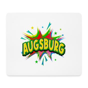 Augsburg Germany City Pop Art Comic Art - Mouse Pad (horizontal) - white - Front
