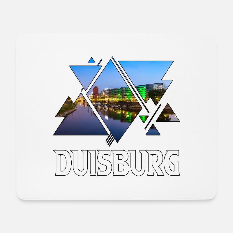 Duisburg Deutschland Stadt Skyline Heimat Liebe - Mousepad (Querformat) - Weiß