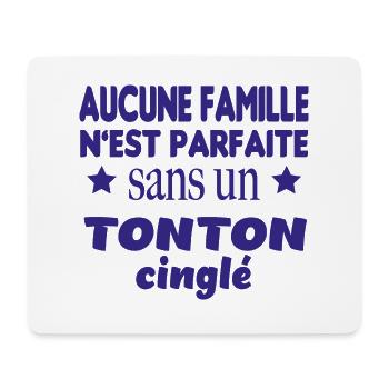 Tonton cinglé - Tapis de souris (format paysage) - blanc - Devant