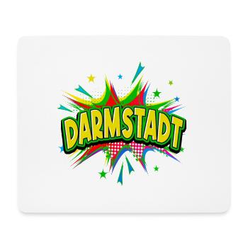 Darmstadt Allemagne Ville Pop Art Bande dessinée - Tapis de souris (format paysage) - blanc - Devant