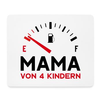 MAMA 4 KINDER MUTTER VIER KINDER MUTTERTAG - Mousepad (Querformat) - Weiß - Vorne