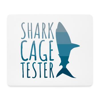 Shark Cage Tester - Mousepad (Querformat) - Weiß - Vorne