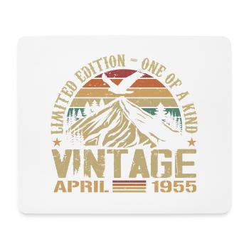 April 1955 Jubiläum April 1955 Geschenk 1955 - Mousepad (Querformat) - Weiß - Vorne