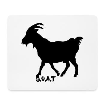 G.O.A.T. schwarz - Mousepad (Querformat) - Weiß - Vorne