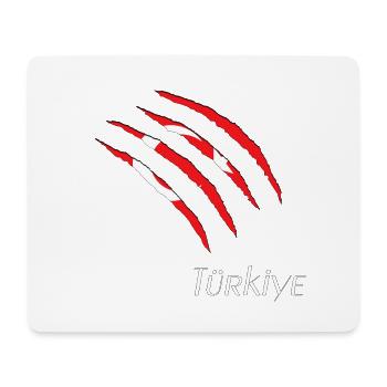 Türkei Flagge Türkische Krallenstreifen - Mousepad (Querformat) - Weiß - Vorne