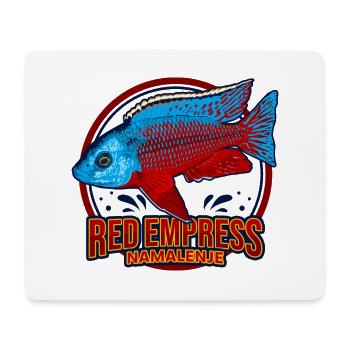 Buntbarsch Red Empress Malawi Aquarium Zierfisch - Mousepad (Querformat) - Weiß - Vorne