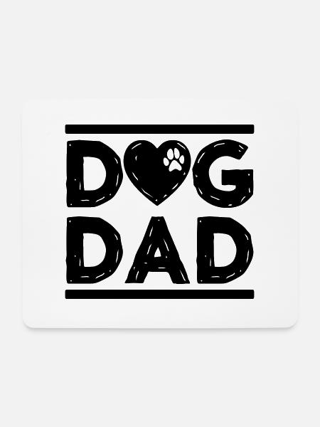 DOG DAD - Mousepad (Querformat) - Weiß