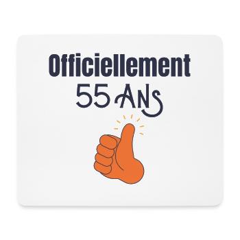 Officiellement 55 Ans - Tapis de souris (format paysage) - blanc - Devant