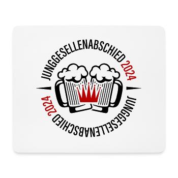 Junggesellenabschied 2024 Bier - Mousepad (Querformat) - Weiß - Vorne