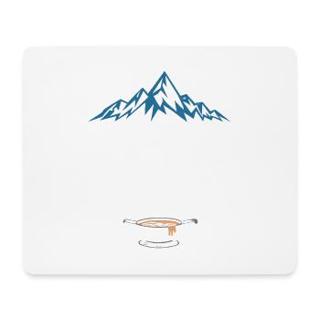 Fondue à la montagne - Tapis de souris (format paysage) - blanc - Devant
