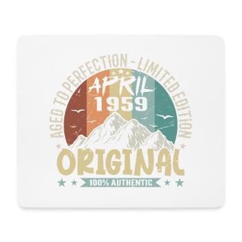 April 1959 Jubiläum April 1959 Geschenk 1959 - Mousepad (Querformat) - Weiß - Vorne