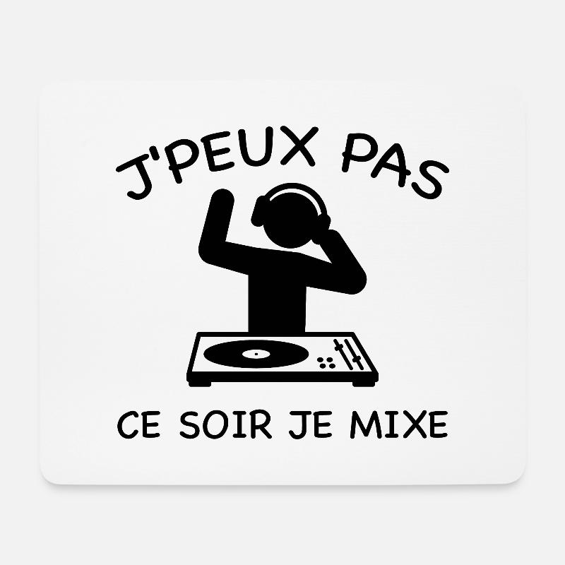 Ich kann nicht mixen - DJ - Mousepad (Querformat) - Weiß