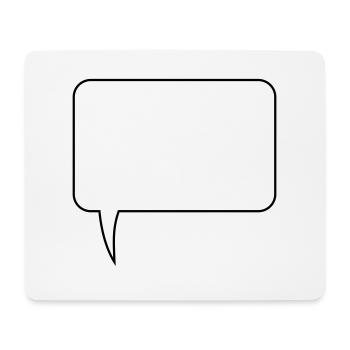 Speech bubble rectangle design - Mouse Pad (horizontal) - white - Front