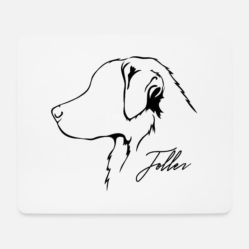TOLLER Profil Hunde Hund Wilsigns - Mousepad (Querformat) - Weiß