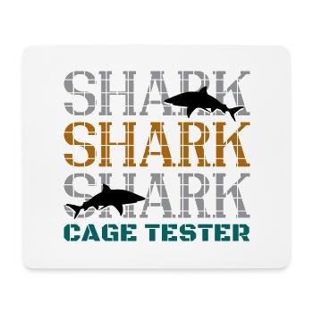 Shark Cage Tester - Mousepad (Querformat) - Weiß - Vorne