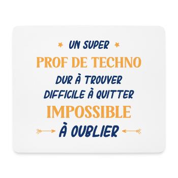 Un super prof de techno - Tapis de souris (format paysage) - blanc - Devant