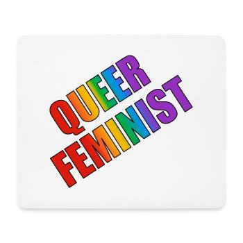 Queer Feminist - Mouse Pad (horizontal) - white - Front