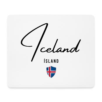 Flag of Iceland, Icelandic pride - Mouse Pad (horizontal) - white - Front