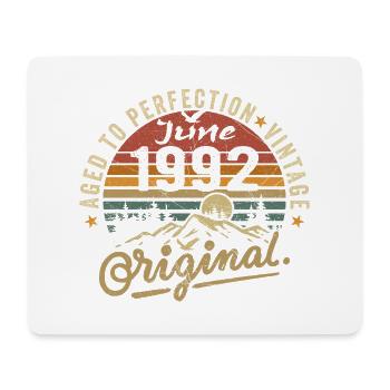 Birthday June 1992 June 1992 June 1992 - Mouse Pad (horizontal) - white - Front