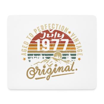 July 1977 July 1977 birthday july 1977 - Mouse Pad (horizontal) - white - Front