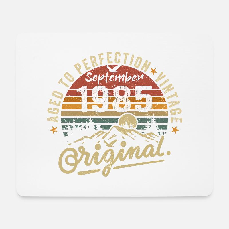 september 1985 Jahrestag september 1985 september - Mousepad (Querformat) - Weiß