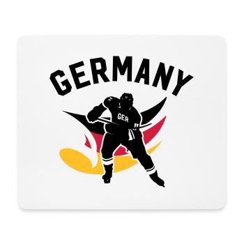 GERMANY EISHOCKEY STÜRMER MIT ADLER - Mousepad (Querformat) - Weiß - Vorne
