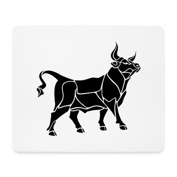 Taureau zodiaque - Tapis de souris (format paysage) - blanc - Devant