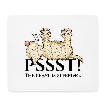Pssst1 3 - Tapis de souris (format paysage) - blanc - Devant