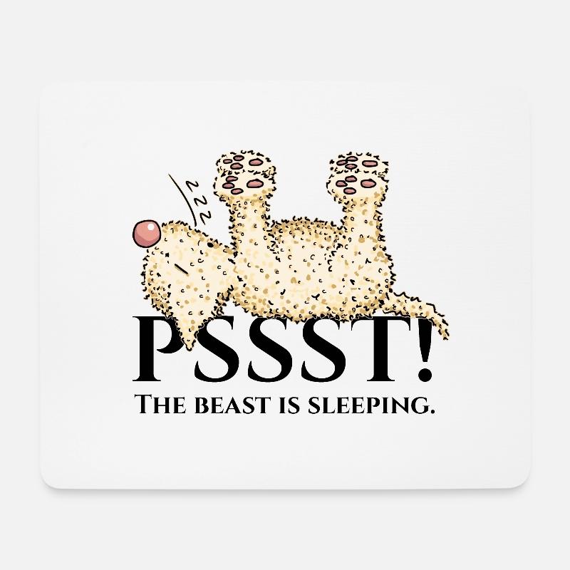 Pssst1 3 - Mousepad (Querformat) - Weiß